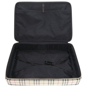 バーバリー ノバチェック キャンバス/レザー ベージュ ビジネスバッグ 1548【中古】BURBERRY