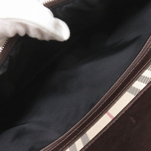バーバリー ノバチェック キャンバス/レザー ベージュ ビジネスバッグ 1548【中古】BURBERRY