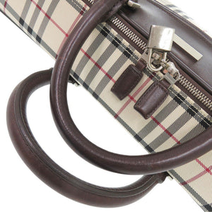 バーバリー ノバチェック キャンバス/レザー ベージュ ビジネスバッグ 1548【中古】BURBERRY
