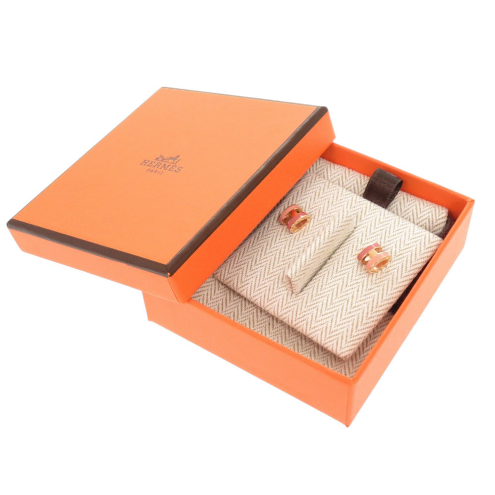 新品同様 エルメス ポップアッシュ ミニ ピンク ローズゴールド金具 ピアス アクセサリー 1550 【中古】 HERMES