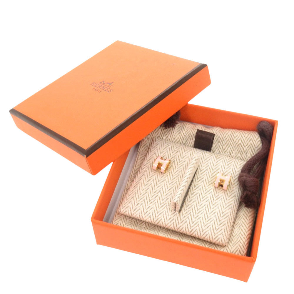 新品同様 エルメス ポップアッシュ ミニ ピンク ゴールド金具 ピアス アクセサリー 1551 【中古】 HERMES
