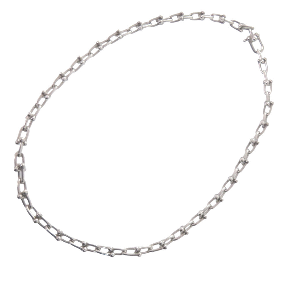 美品 ティファニー ハードウェア グラジュエイテッド スモールリンク ネックレス 18インチ シルバー 1557【中古】TIFFANY&Co. メンズ