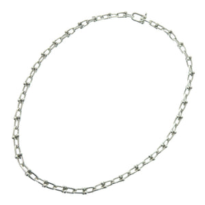 美品 ティファニー ハードウェア グラジュエイテッド スモールリンク ネックレス 18インチ シルバー 1557【中古】TIFFANY&Co. メンズ