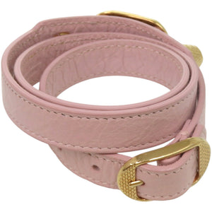 新品同様 バレンシアガ 3連 ジャイアントスタッズ 236345 レザー ピンク ブレスレット 1562【中古】BALENCIAGA