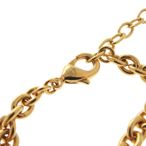 美品 シャネル ココマーク ライオン メタル フェイクパール ゴールド ネックレス 1577【中古】CHANEL