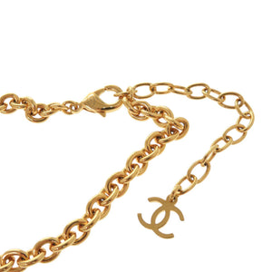 美品 シャネル ココマーク ライオン メタル フェイクパール ゴールド ネックレス 1577【中古】CHANEL