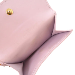 美品 ルイ ヴィトン ミニトリフォールドウォレット LVブルーム M15083 カーフ パープル 紫 三つ折り財布 LV 1599【中古】LOUIS VUITTON