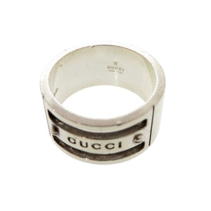 グッチ ロゴ ビス シルバー925 リング 指輪 1603【中古】GUCCI
