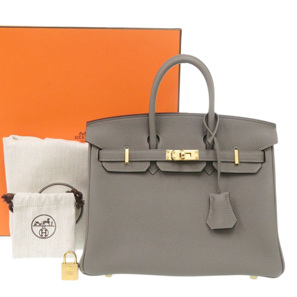 未使用 エルメス バーキン25 トゴ グリメイヤー シャンパンゴールド金具 K刻印(2025年製) ハンドバッグ 1614【中古】HERMES