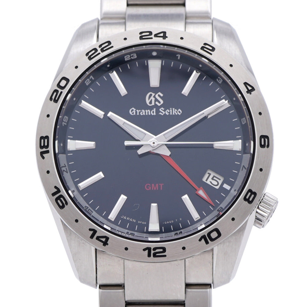 新品同様 セイコーグランドセイコー GMT スポーツコレクション SBGN029 / 9F86-0AK0 クオーツ 腕時計 SS ブラック 黒文字盤 1616【中古】SEIKO メンズ