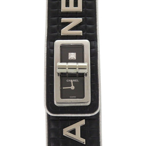 新品同様 シャネル コードココ H6947 レザー SS ブラック 黒文字盤 クオーツ 腕時計 1618【中古】CHANEL