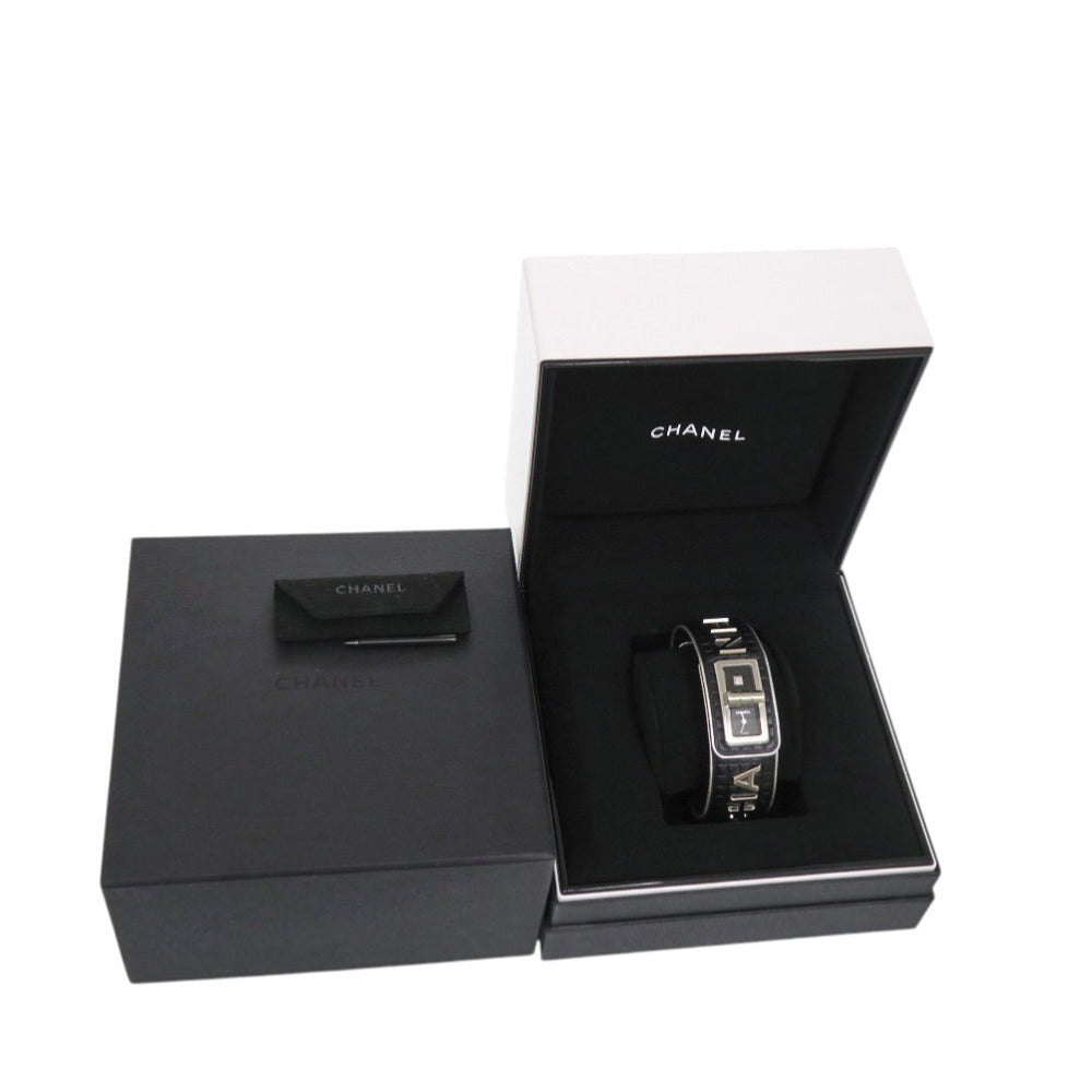 新品同様 シャネル コードココ H6947 レザー SS ブラック 黒文字盤 クオーツ 腕時計 1618【中古】CHANEL