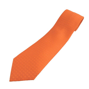 未使用 エルメス Hロゴ シルク オレンジ ネクタイ 1639【中古】HERMES