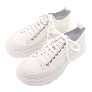 未使用品 アレキサンダーマックイーン トレッド スリック Tread Slick 厚底 697072 W4MV2 サイズ38 (日本サイズ 25cm) コットン ラバー ホワイト スニーカー 1663【中古】Alexander McQueen