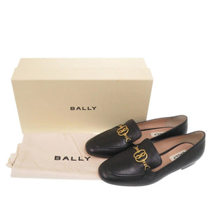 美品 バリー Obrien ローファー レザー ブラック ゴールド 黒 1671【中古】BALLY