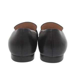 美品 バリー Obrien ローファー レザー ブラック ゴールド 黒 1671【中古】BALLY
