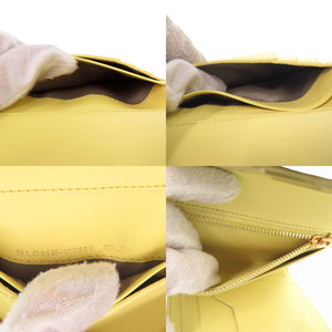 未使用品 バリー TILT COMPACT W 型押し WLO05H-VT382 ゴールド金具 レザー イエロー 黄色 三つ折り財布 1674【中古】BALLY