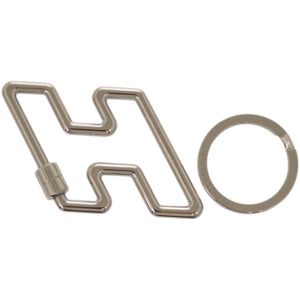 未使用品 エルメス H トゥ スピード H077245FJ00 キーホルダー メタル シルバー キーリング 1680【中古】HERMES