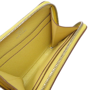 美品 エルメス アザップミニ ヴォーエプソン イエロー 黄 コインケース Y刻印 1685【中古】HERMES