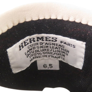 未使用品 エルメス グローブ H シェーヌダンクル ラムスキン シルク パールグレー 灰 手袋 グローブ 1686【中古】HERMES
