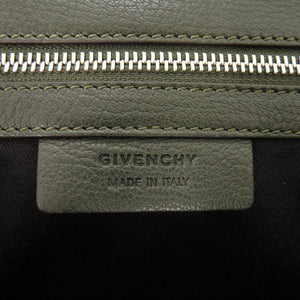美品 ジバンシィ オブセディア レザー ダークグリーン ショルダーバッグ クラッチバッグ 緑 1694【中古】GIVENCHY