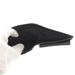 未使用品 グッチ グッチシマ 181671 2184 シルバー金具 レザー ブラック 二つ折り財布 1712【中古】GUCCI
