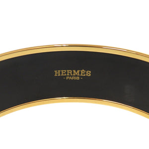 美品 エルメス エマイユGM Tea for Two ティーフォートゥー メタル マルチカラー バングル ブレスレット 1713【中古】HERMES