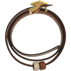 新品同様 フェンディ ナローベルト リバーシブル 8C0687 ANH8 レザー ブラウン 茶 ベルト 1715【中古】FENDI