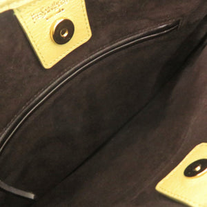 美品 イヴ サンローラン サントロペ 122245 レザー イエロー ハンドバッグ 1717【中古】YVES SAINT LAURENT