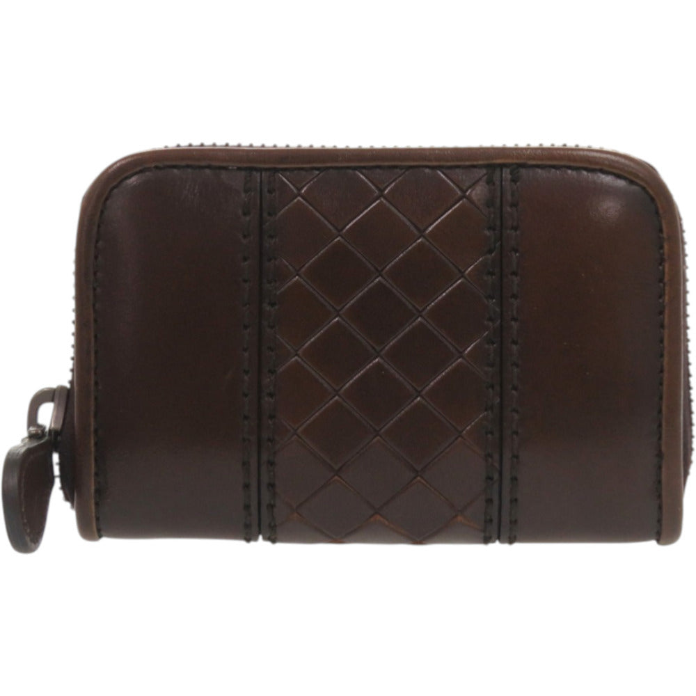 美品 ボッテガヴェネタ ラウンドファスナー スコルピート レザー ブラウン 茶 コインケース 1735【中古】BOTTEGAVENETA
