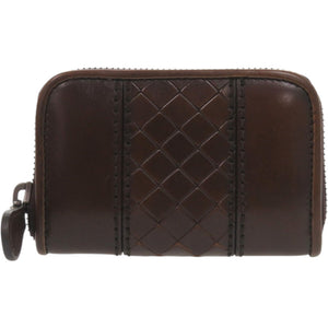 美品 ボッテガヴェネタ ラウンドファスナー スコルピート レザー ブラウン 茶 コインケース 1735【中古】BOTTEGAVENETA