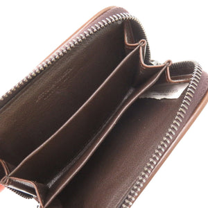 美品 ボッテガヴェネタ ラウンドファスナー スコルピート レザー ブラウン 茶 コインケース 1735【中古】BOTTEGAVENETA