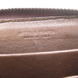 美品 ボッテガヴェネタ ラウンドファスナー スコルピート レザー ブラウン 茶 コインケース 1735【中古】BOTTEGAVENETA