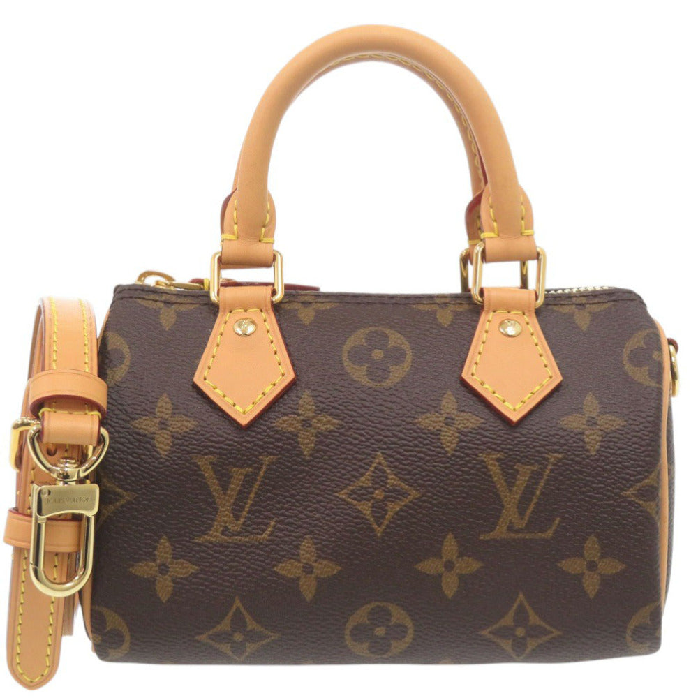 新品同様 ルイ ヴィトン ナノスピーディ モノグラム M81085 ハンドバッグ LV 1769【中古】LOUIS VUITTON