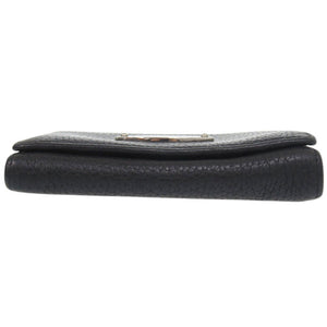 美品 マルベリー レザー ブラック 二つ折り財布 黒 1782【中古】MULBERRY メンズ