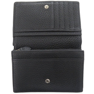 美品 マルベリー レザー ブラック 二つ折り財布 黒 1782【中古】MULBERRY メンズ