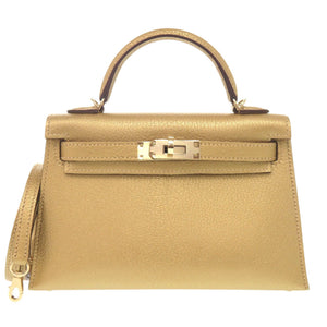 未使用 エルメス ミニケリードゥ シェーブルシャムキラ ドレ シャンパンゴールド金具 K刻印(2025年製) 2WAYハンドバッグ 金 1784 【中古】 HERMES ケリー20 ケリー ミニ 2