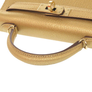 未使用 エルメス ミニケリードゥ シェーブルシャムキラ ドレ シャンパンゴールド金具 K刻印(2025年製) 2WAYハンドバッグ 金 1784 【中古】 HERMES ケリー20 ケリー ミニ 2