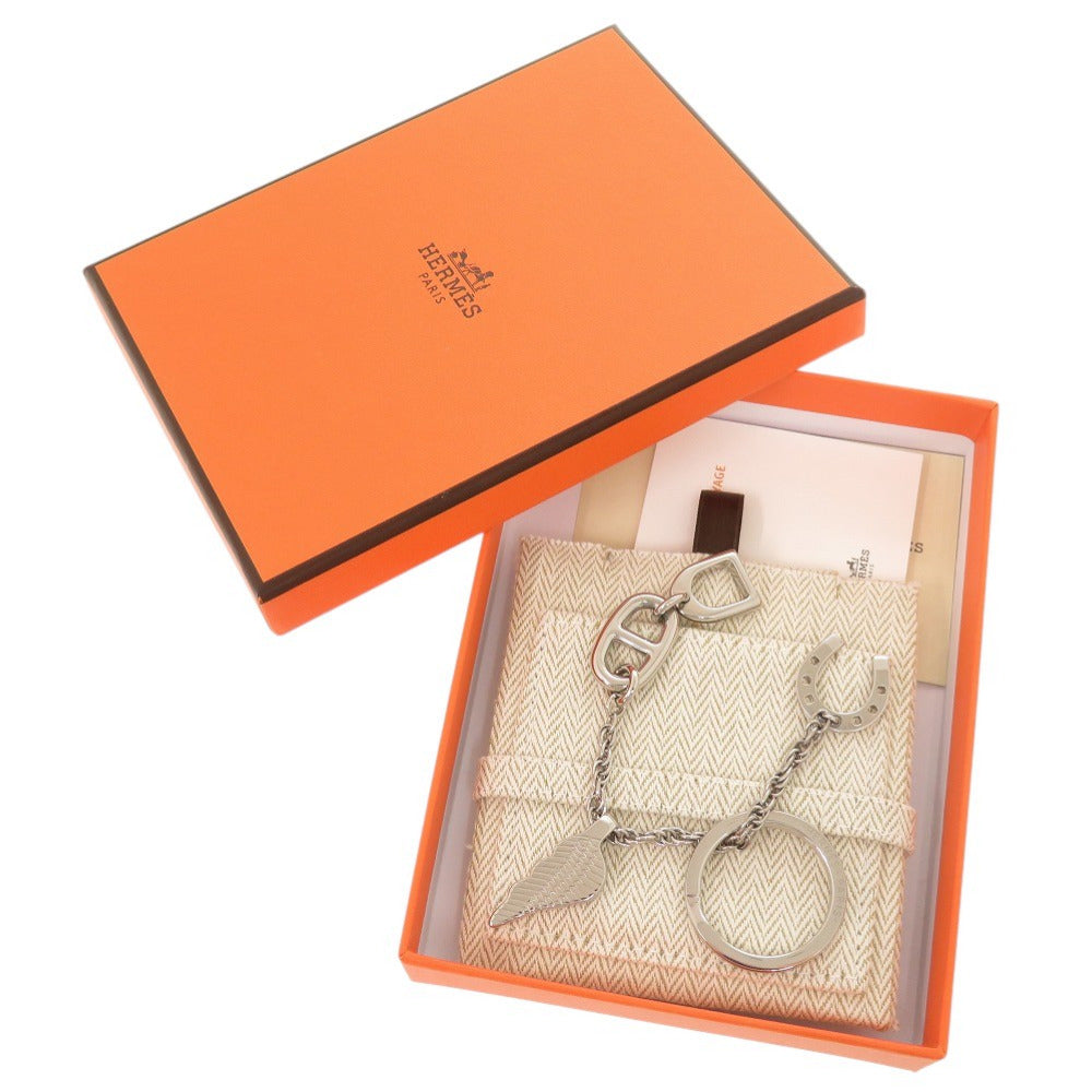 新品同様 エルメス ボンヴォヤージュ メタル シルバー キーホルダー 1796【中古】HERMES