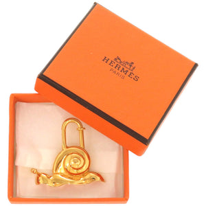 新品同様 エルメス カタツムリ カデナ チャーム 1995 ANNEE DE LA ROUTE メタル ゴールド カデナ 1798【中古】HERMES