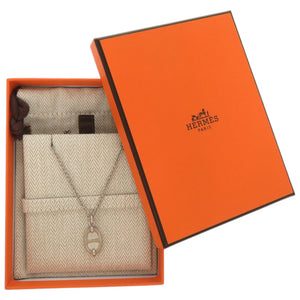 美品 エルメス ペンダント ミニ マイヨン PM H100053FP55 メタル マロングラッセ ネックレス 1801【中古】HERMES