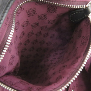 ロエベ ナッパアイレ ラメ パテントレザー ブラック ハンドバッグ 黒 0002【中古】LOEWE