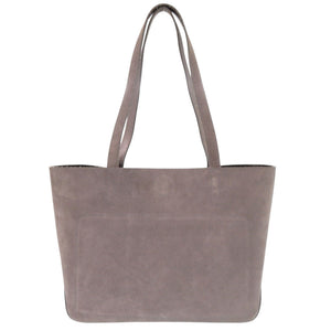 美品 ロンシャン ショップイット SHOP IT ミディアム シルバー金具 スエード グレー トートバッグ 0003【中古】Longchamp