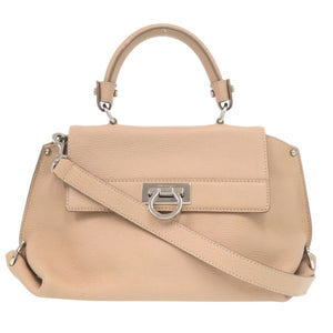 美品 サルヴァトーレフェラガモ ソフィア ガンチーニ BW-21 レザー ピンク 2way ハンドバッグ 0006【中古】Salvatore Ferragamo
