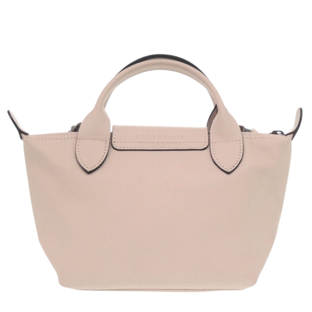 新品同様 ロンシャン ル プリアージュ エクストラ XS レザー ヌード ピンク 2way ハンドバッグ 0010【中古】Longchamp