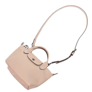 新品同様 ロンシャン ル プリアージュ エクストラ XS レザー ヌード ピンク 2way ハンドバッグ 0010【中古】Longchamp