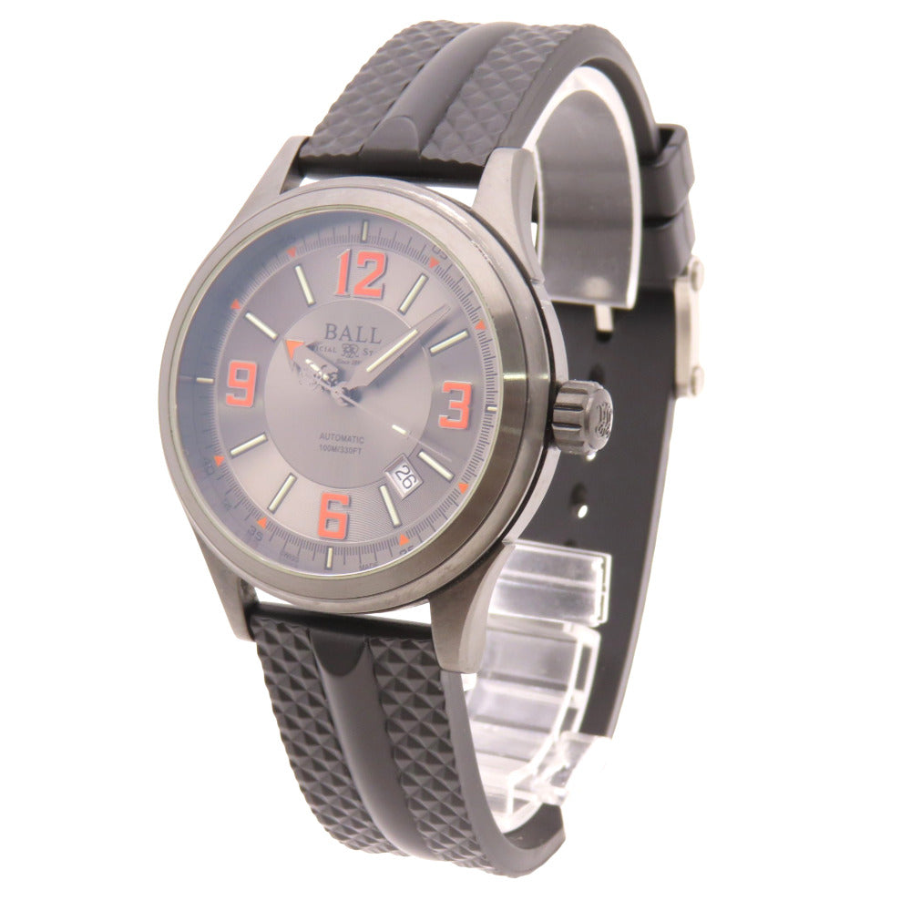 ボールウォッチ ストークマン レーサー NM3098C 自動巻き 腕時計 SS/ラバー グレー/ブラック 0054【中古】BALLWATCH メンズ
