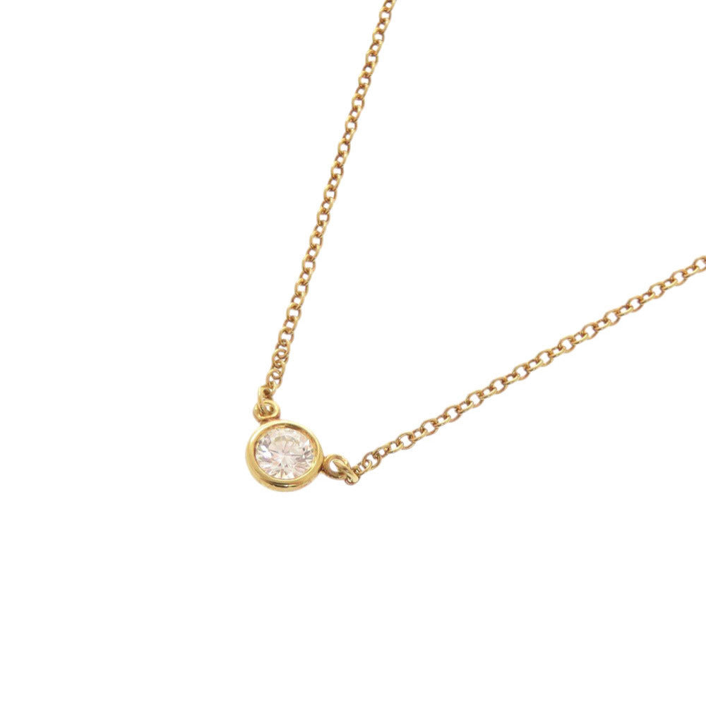 美品 ティファニー バイザヤード K18YG 750YG ダイヤモンド イエローゴールド ネックレス ジュエリー 0057【中古】TIFFANY&Co.
