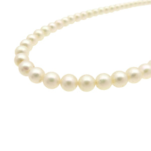 美品 タサキ 真珠 6.5mm-7mm 白珠 ネックレス パール 田崎真珠 0058【中古】TASAKI