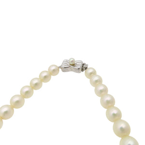 美品 タサキ 真珠 6.5mm-7mm 白珠 ネックレス パール 田崎真珠 0058【中古】TASAKI